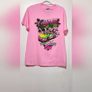 Pink California Racing Graphic T-Shirt